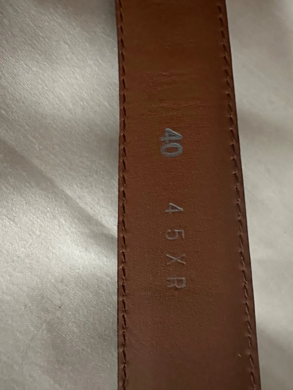 Orvis; 40 inch brown leather belt